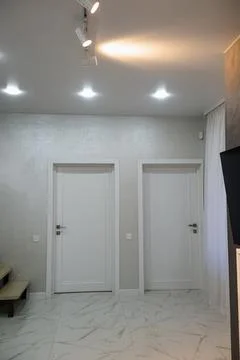 Two doors inside the house. Stock Photos