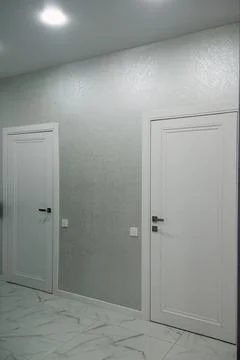 Two doors inside the house. Stock Photos