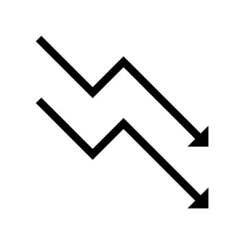Two downtrend graphic Stock Illustration