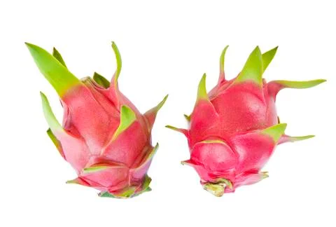 Two dragon fruit Stock Photos