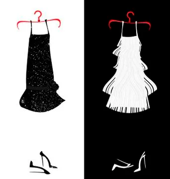 Two dresses Stock Illustration