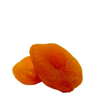 Two dried apricots Stock Photos
