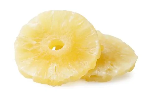 Two dried pineapples on a white background. Isolated Stock Photos