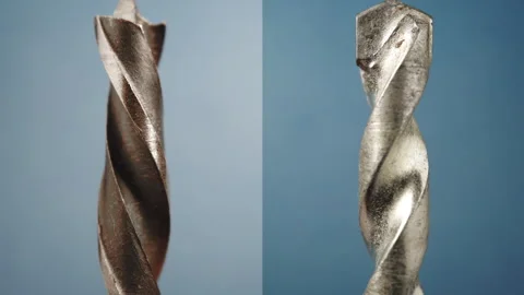 Two drill bits compared. Stock Footage 255646547
