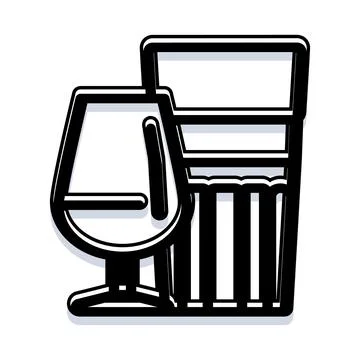 Two drinking glasses for beverages and spirits Stock Illustration