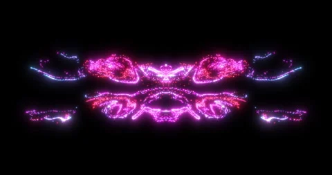 Two droplets of multicolored liquid moving towards each other on a black bac Stock Footage 264981350