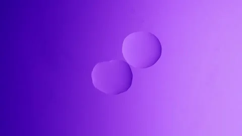 Two drops connect into one on a purple gradient background Vídeo Stock 303060549