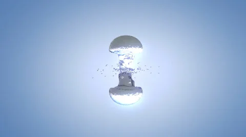 Two drops of water colliding and forming one larger drop of clear water Stock Footage 24615662