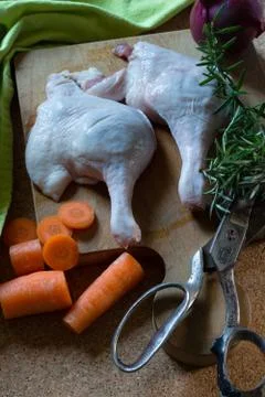 Two duck legs, raw Stock Photos