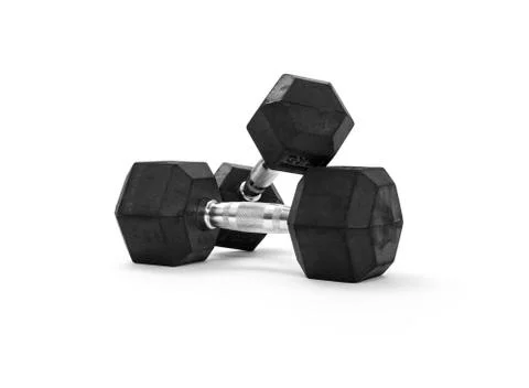 Two dumbbells Stock Photos