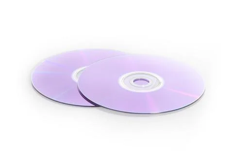 Two dvd isolated on a white background Stock Photos