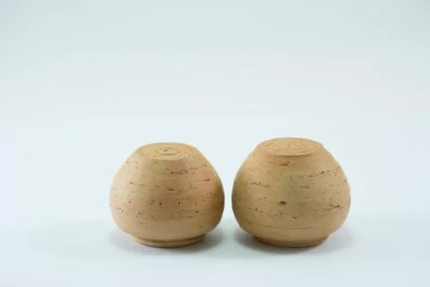 Two Earthenware jar for bath Stock-Fotos