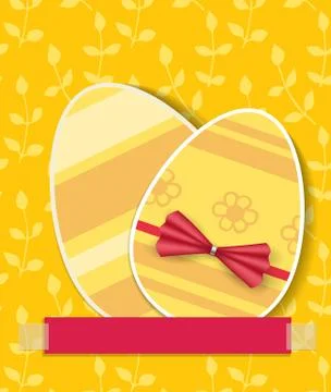 Two easter eggs Stock Illustration
