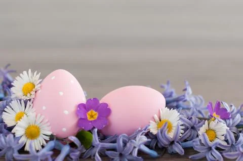Two Easter eggs Stock Photos