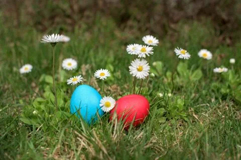 Two Easter eggs Stock Photos