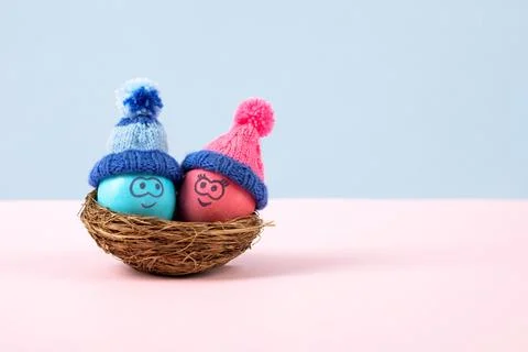 Two Easter eggs Stock Photos