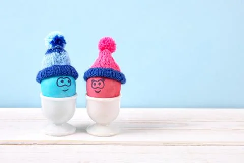Two Easter eggs Stock Photos