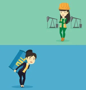 Two ecological banners with space for text. Stock Illustration