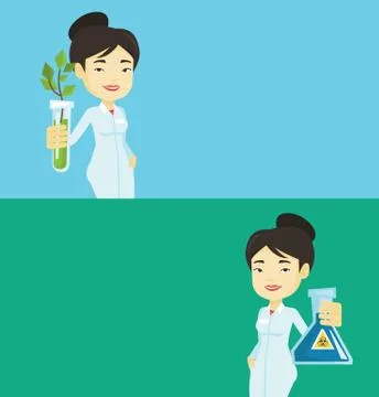 Two ecological banners with space for text. Stock Illustration