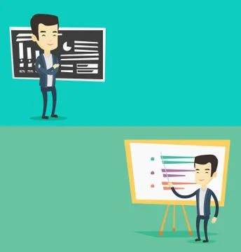 Two educational banners with space for text. Stock Illustration