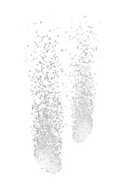 Two effervescent fizzy tablets dissolving with bubbles isolated on white back 库存插图