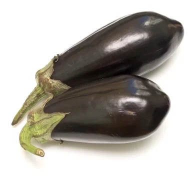 Two eggplants Stock Photos