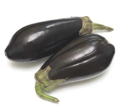 Two eggplants Stock Photos