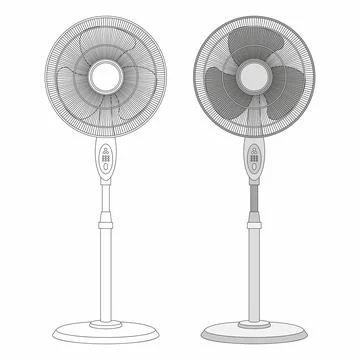 Two Electric fans Stock Illustration
