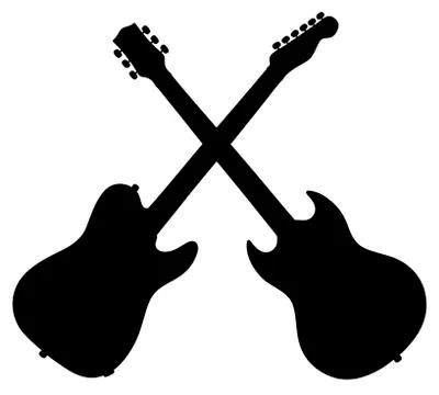 Two electric guitars Stock Illustration