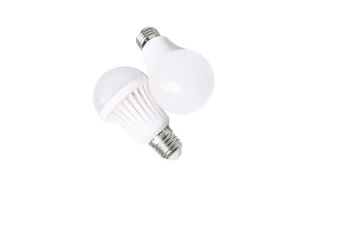Two electric led lams bulbs for lighting on white Stock Illustration