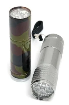 Two electric torches Stock Photos