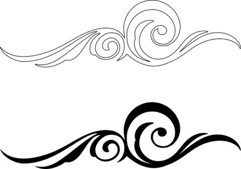 Two Elegance Elements. Vector 스톡 일러스트