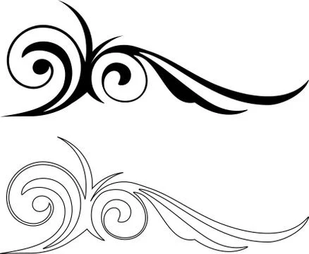 Two Elegance Elements. Vector illustration 스톡 일러스트
