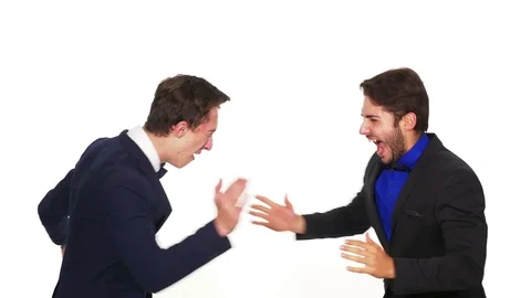 Two elegant dressed men celebrating success together Stock Footage 71441122