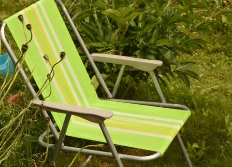 Two empty chairs for Camping Stock Photos
