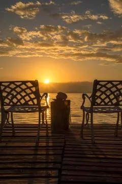 Two empty chairs Stock Photos