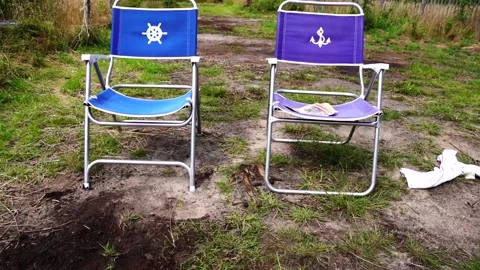 Two empty chairs in summer Stock Footage 171231668