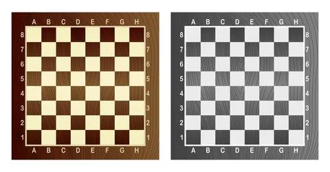 Two empty chess board. Concept of graphic vector illustration. Art design Stock Illustration
