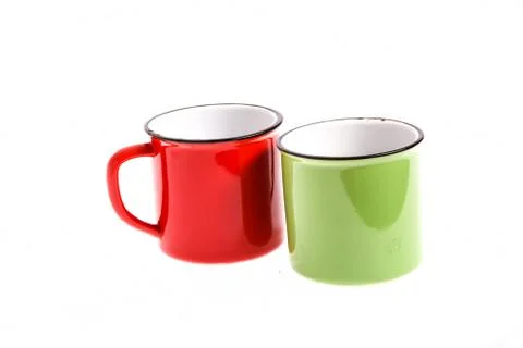 Two empty cups. Stock Photos