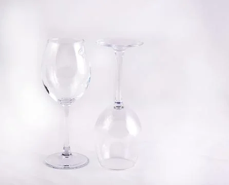Two empty glass glasses Stock Photos