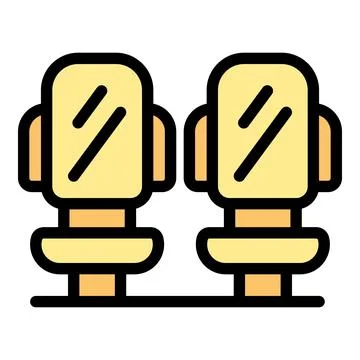 Two empty seats waiting for passengers on public transport Stock Illustration