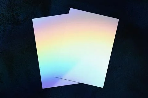 Two empty vertical rectangle poster mockup on blue background Stock Illustration