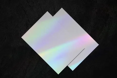 Two empty vertical rectangle poster mockup on black background Stock Photos