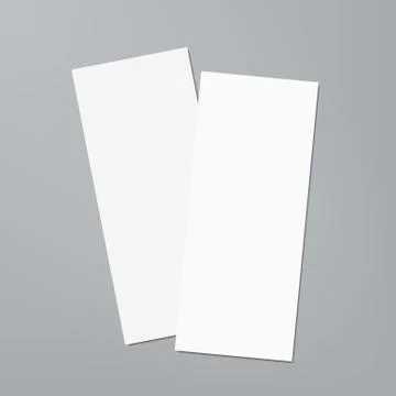 Two Empty White Vertical Tickets Or Price List Stock Illustration