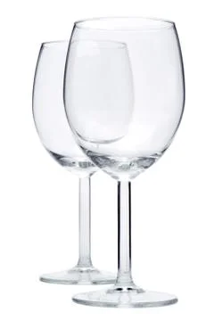 Two empty wineglasses Stock Photos