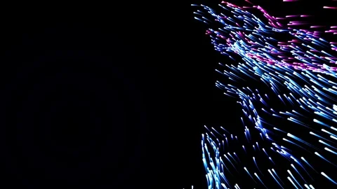 Two energy flow uniting on left side Stock Footage 82383852