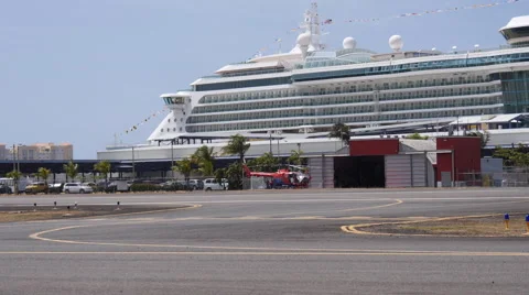 Two engine passenger plane exits runway Stock Footage 49508509