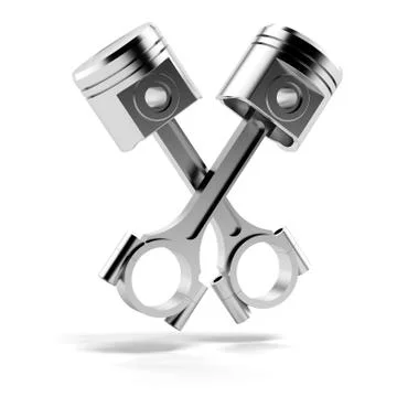 Two Engine pistons Stock Illustration