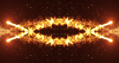 Two episodes of the movement of plumes of orange flame and flying particles Stock Footage 266733191