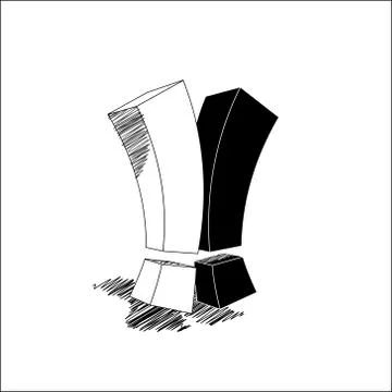 Two exclamation points Illustrazione stock